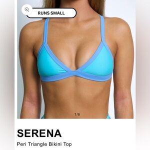 “Serena” Peri Triangle Bikini Top
